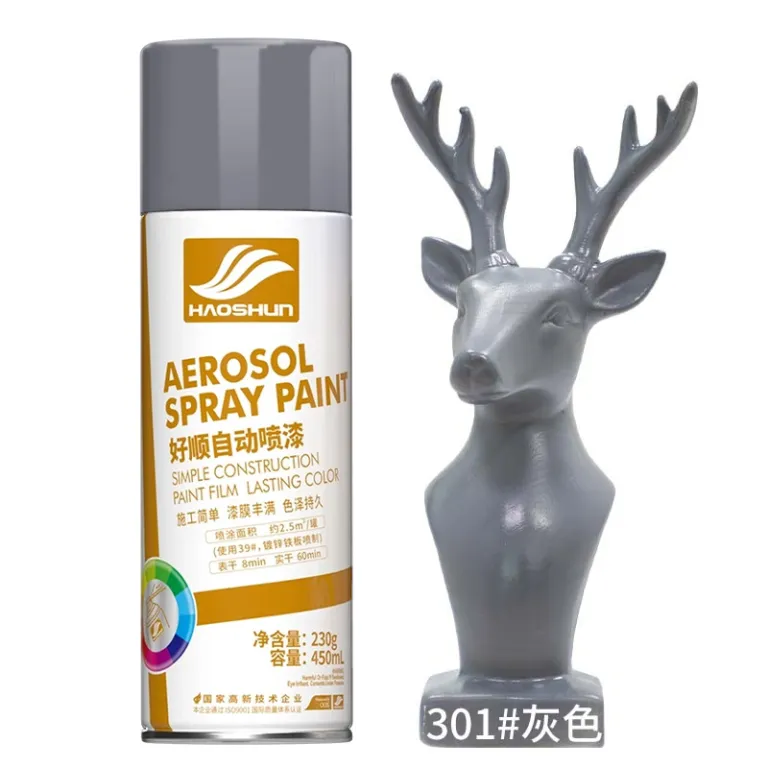 اسپری رنگ 450ml هاوشون ضدزنگ فلز در رنگ‌های مشکی سفید قرمز برای مصارف خانگی و تغییر رنگ خودرو