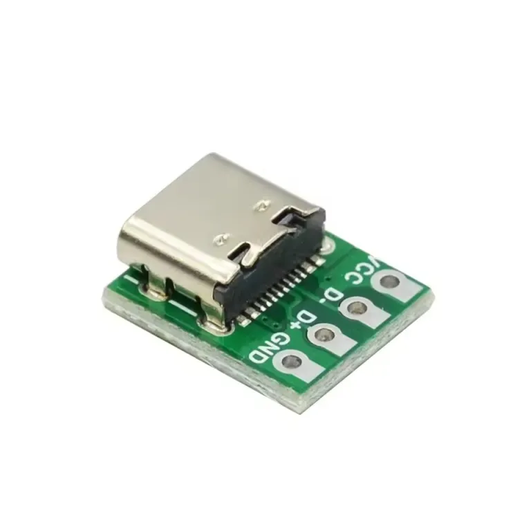 TYPE-C برد تست سوکت مادگی دو طرفه قابل اتصال از هر دو طرف USB3.1 16P به 2.54 برد تبدیل برق جریان بالا