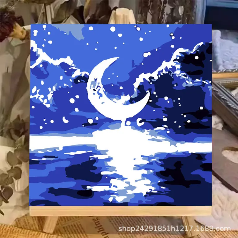 نقاشی رنگ‌روغن دیجیتال گل DIY رنگ‌آمیزی نقاشی دستی کودکانه نقاشی دستی پر کردن منظره لاله نقاشی رنگ‌روغن دیجیتال عمده