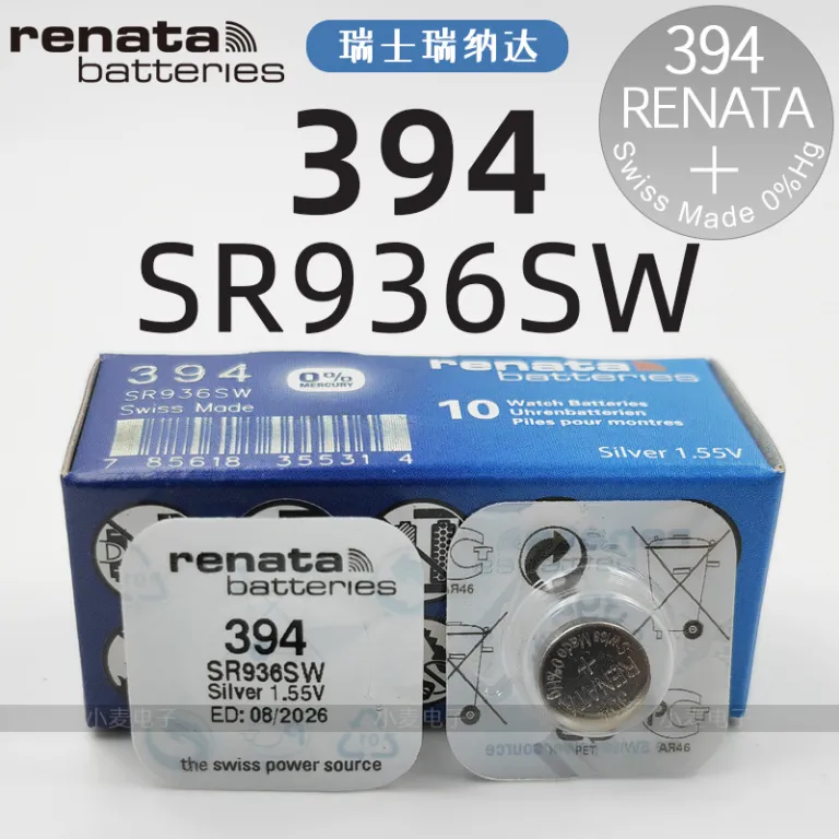 باتری ساعت رناتا سوئیس 394 SR936SW AG9 باتری سکهای برای ساعت کوارتز سواچ swatch