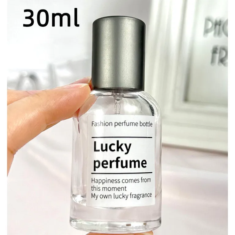 بطری تقسیم عطر با درپوش چوبی، بطری عطر قابل حمل لوکس با ظرفیت بالا، بطری خالی پمپی شیشه‌ای شفاف جایگزین