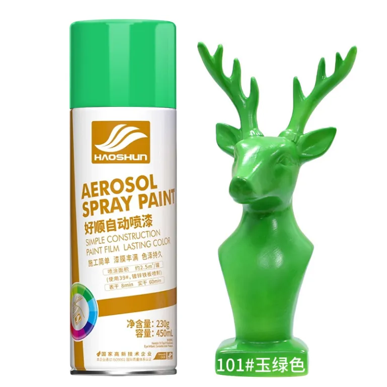 اسپری رنگ 450ml هاوشون ضدزنگ فلز در رنگ‌های مشکی سفید قرمز برای مصارف خانگی و تغییر رنگ خودرو