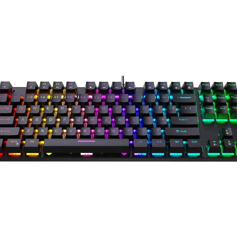 کیبورد مکانیکی فلزی K87 با 87 کلید، نور RGB، سوییچ آبی، مناسب بازی و اداری