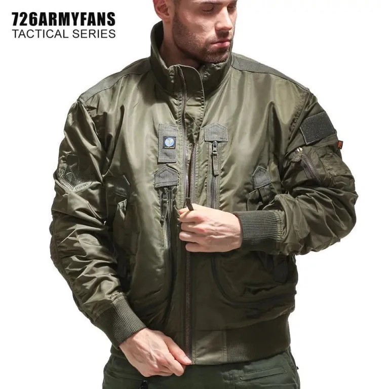 726 ژاکت خلبانی بیسبال یقه‌ایستاده مردانه