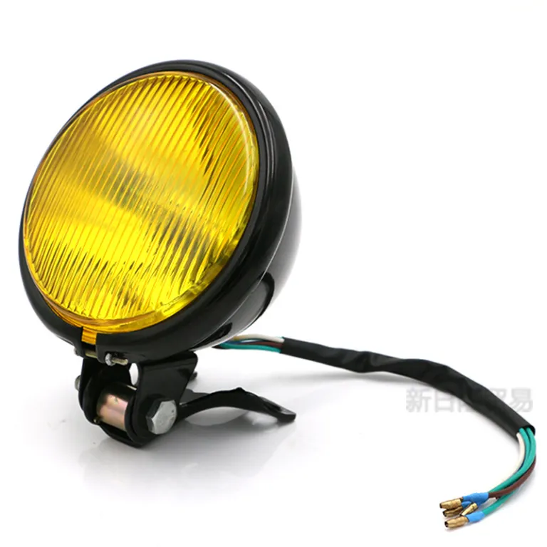 چراغ جلوی فلزی رترو مناسب موتورسیکلت 12v چراغ جلوی رترو یونیورسال مخصوص صادرات