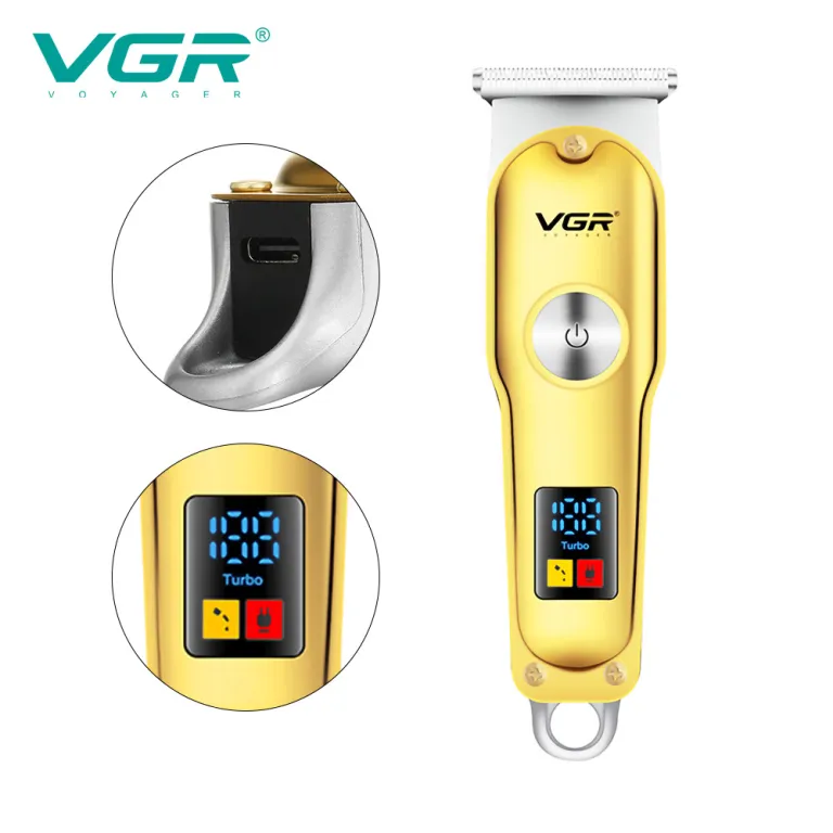 vgr290 ماشین اصلاح موی برقی جدید با نمایشگر هوشمند LED، قابل حمل، مخصوص مدل موی پومپادور