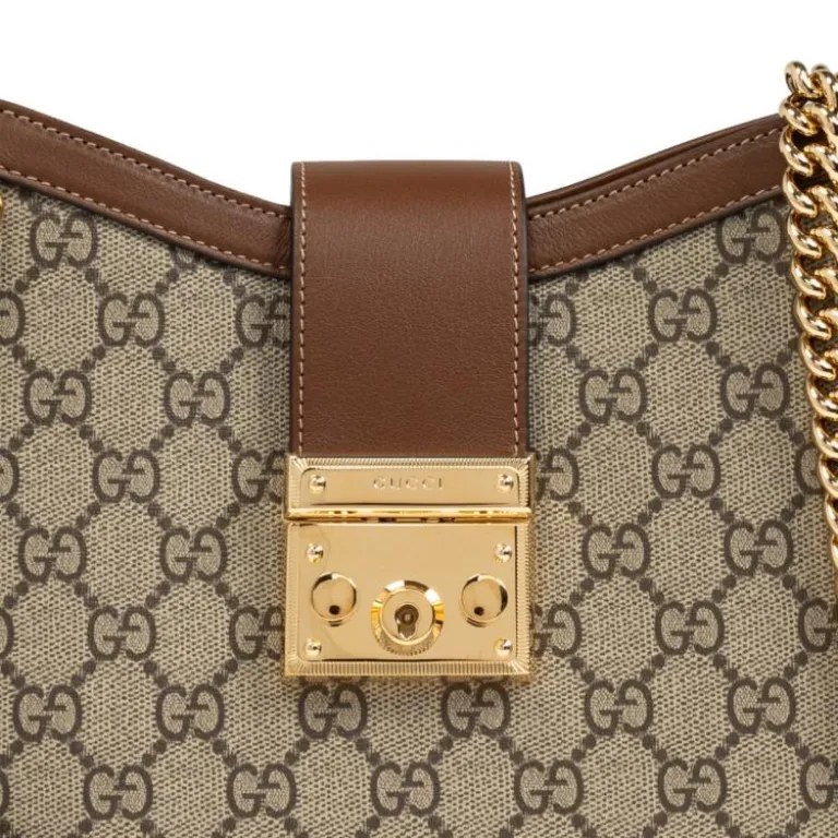کیف دستی و دوشی زنانه GUCCI Padlock با قفل GG و بند زنجیری
