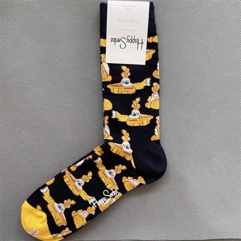 جوراب رنگی HappySocks مردانه طرح کارتونی فانتزی اینستاگرامی ساق‌متوسط بیرونی خیابانی