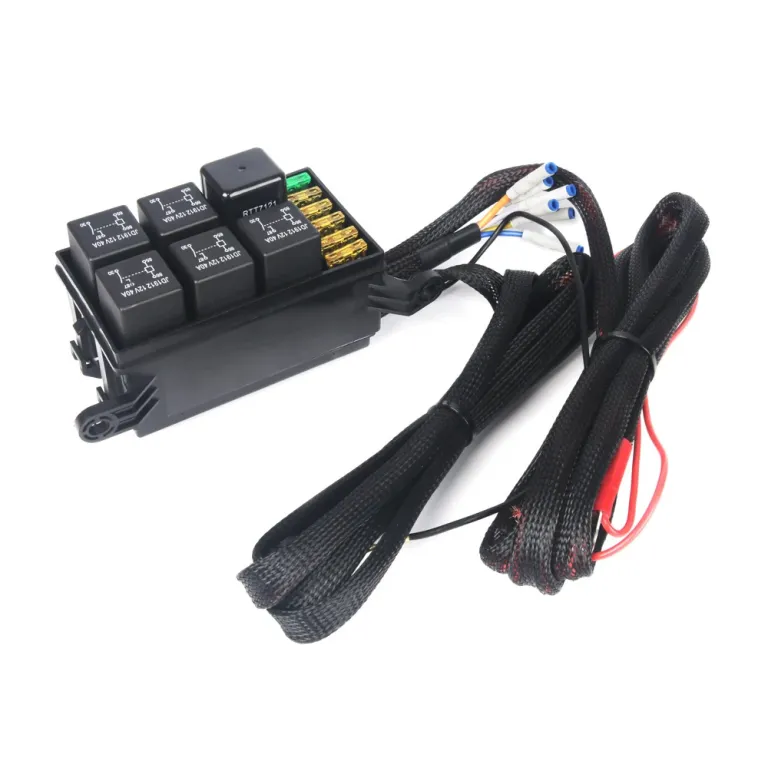 سیستم کنترل برق با فیوز و گروه کلید پنل 6 کاناله برای چراغهای LED اصلاحشده خودرو، مناسب جیپ رانگلر، UTV و کاروان