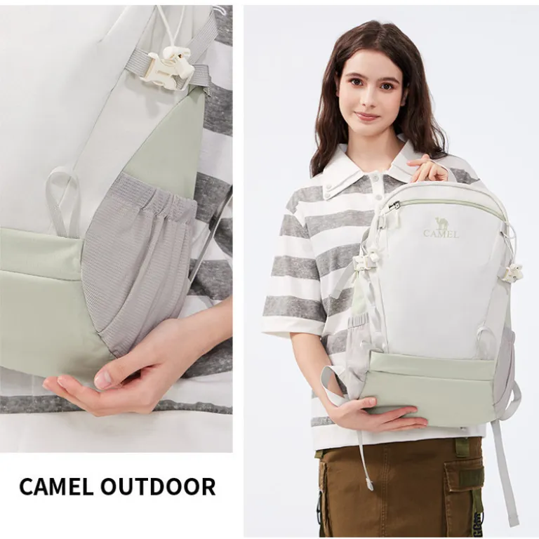 کوله‌پشتی دو بند کوهنوردی و مسافرتی زنانه سبک وزن Camel مدل ابر و سایه