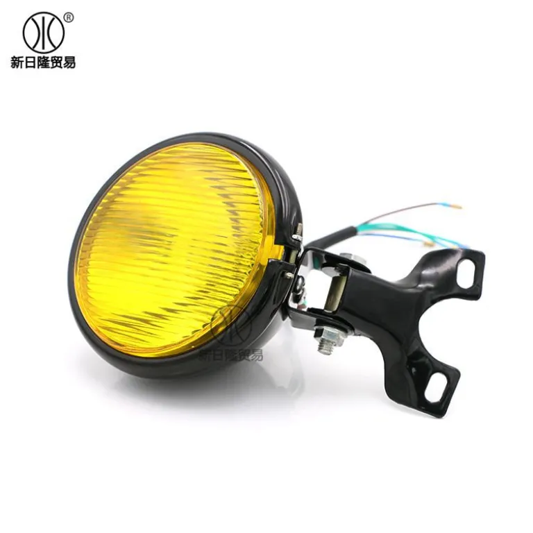 چراغ جلوی فلزی رترو مناسب موتورسیکلت 12v چراغ جلوی رترو یونیورسال مخصوص صادرات