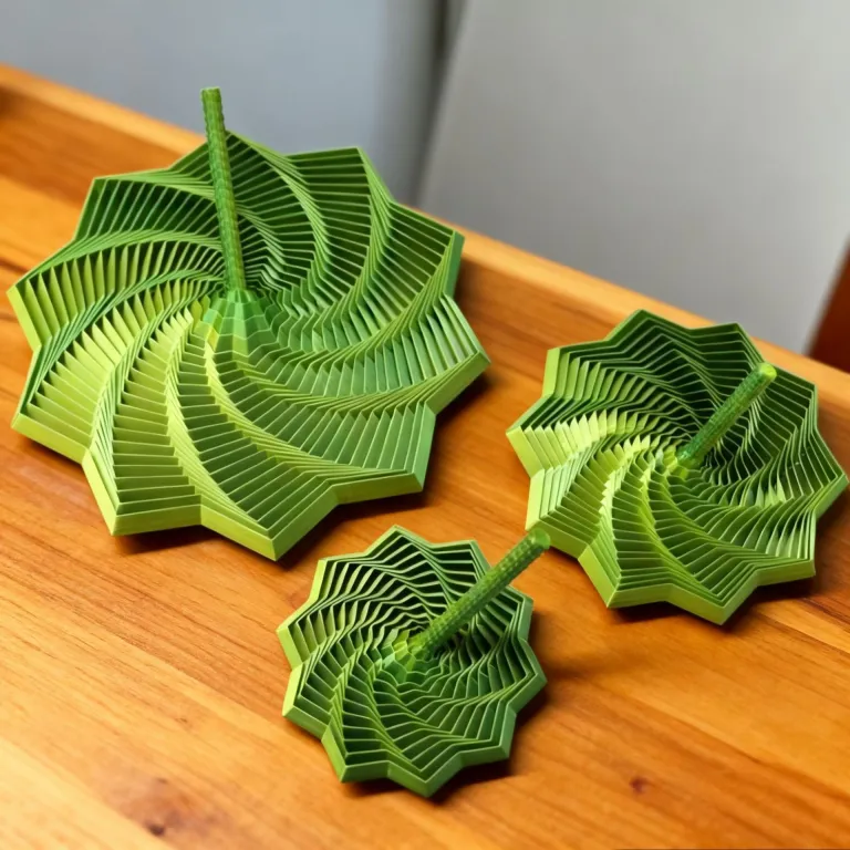 3D اسباب‌بازی ضد استرس مارپیچ سه‌بعدی حسی ستاره‌ای شکل با دسته، مجسمه رومیزی کوچک