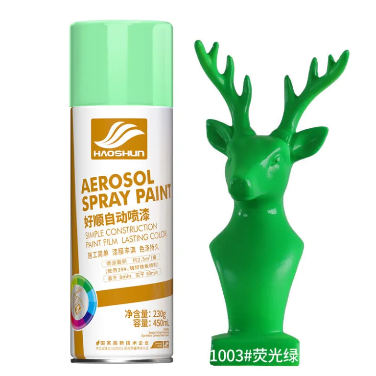 اسپری رنگ 450ml هاوشون ضدزنگ فلز در رنگ‌های مشکی سفید قرمز برای مصارف خانگی و تغییر رنگ خودرو