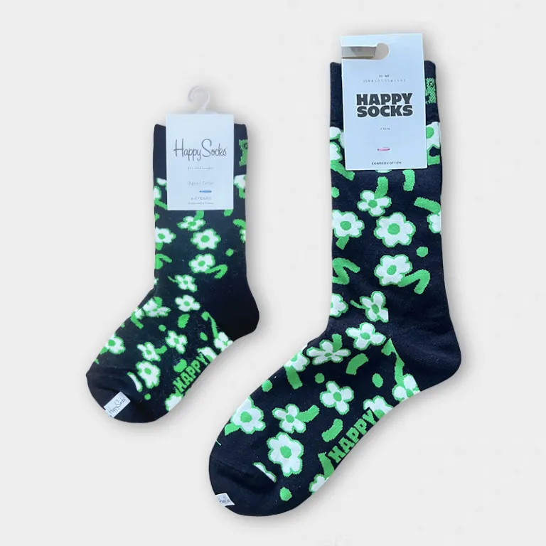 جوراب بچگانه HappySocks طرح کارتونی ساق متوسط مدل هایپی مناسب دختر و پسر برای استفاده بیرون از منزل طرح بامزه عمده و خانوادگی