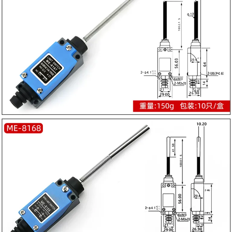 ME-8108 کلید محدودکننده خودبازگشت میکروسوئیچ تماسی محدودکننده TZ-8101 کلید مسیر