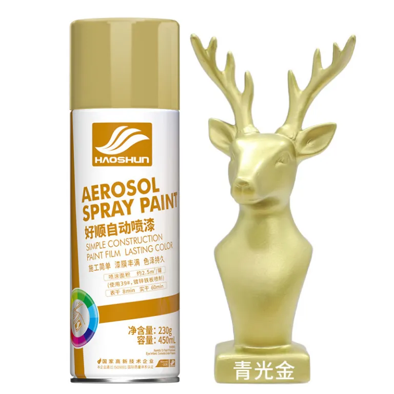 اسپری رنگ 450ml هاوشون ضدزنگ فلز در رنگ‌های مشکی سفید قرمز برای مصارف خانگی و تغییر رنگ خودرو