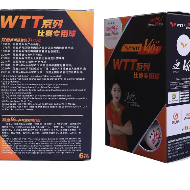 توپ رسمی مسابقات سری WTT دوبل‌فیش اصل سه‌ستاره 40+ توپ تمرینی بادوام