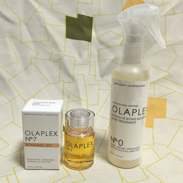 روغن مو OLAPLEX شماره 7 و اسپری ترمیم‌کننده شماره 0، ماسک مو بدون نیاز به آبکشی برای ترمیم موهای رنگ‌شده و آسیب‌دیده