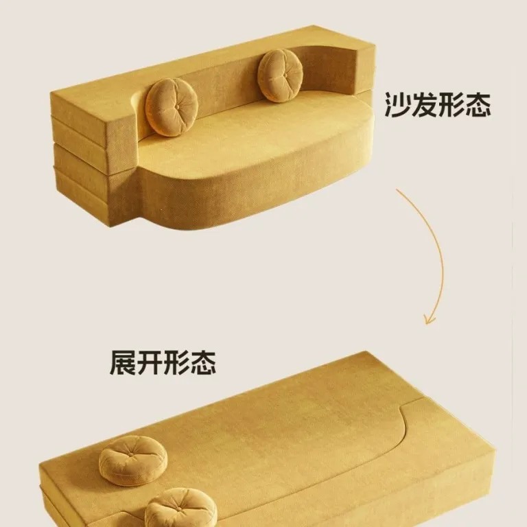 مبل فشرده برای پذیرایی کوچک، مبل پارچه‌ای راحتی خانگی، مبل دو نفره تخت‌شو