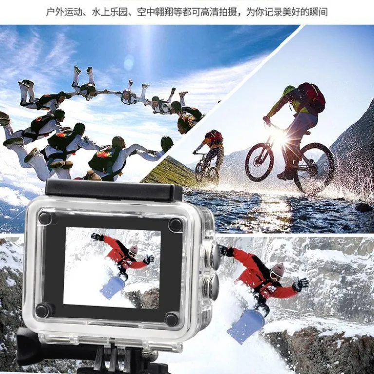 دوربین ورزشی ضدآب و لرزشگیر D600 موجود در انبار برای فروش عمده، مناسب غواصی، دوچرخه‌سواری و فیلم‌برداری زیر آب، فروش مستقیم کارخانه