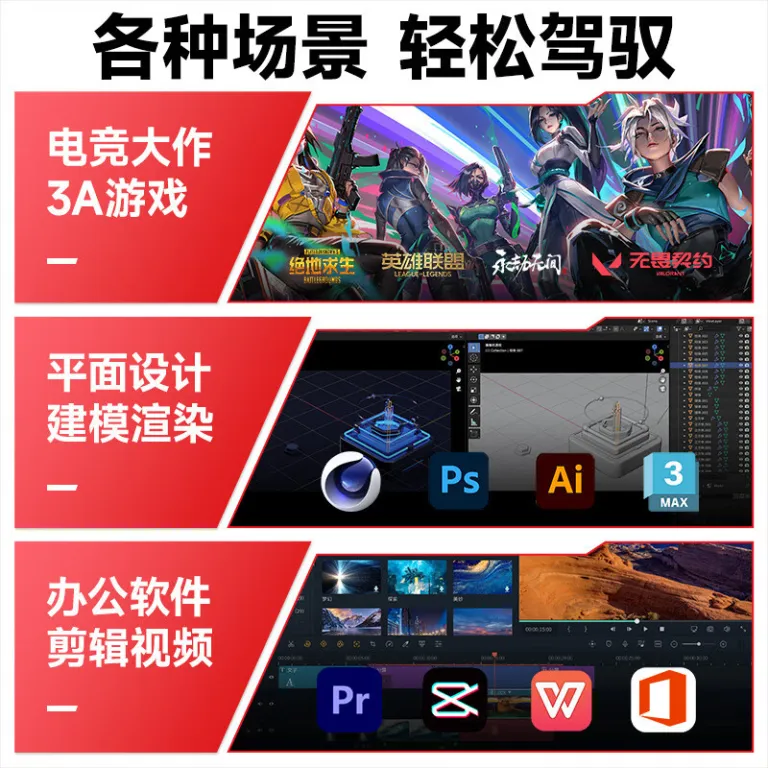 کیس کامل کامپیوتر رومیزی DIY مخصوص بازی‌های PUBG، CS:GO و Valorant
