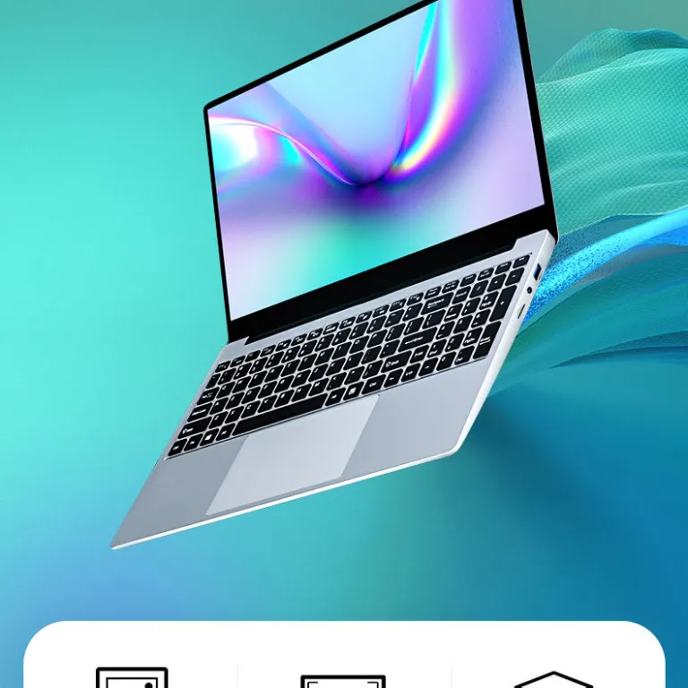 لپ‌تاپ 15.6 اینچی N5095 16GB با حسگر اثر انگشت و نور پس‌زمینه، صفحه‌کلید روسی