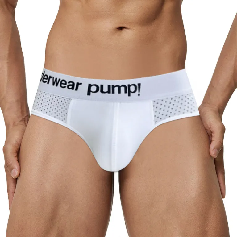 PUMP! شورت مردانه جدید مد روز مثلثی کوچک بیکینی اسپرت و بدنسازی تنفس‌پذیر جوانانه