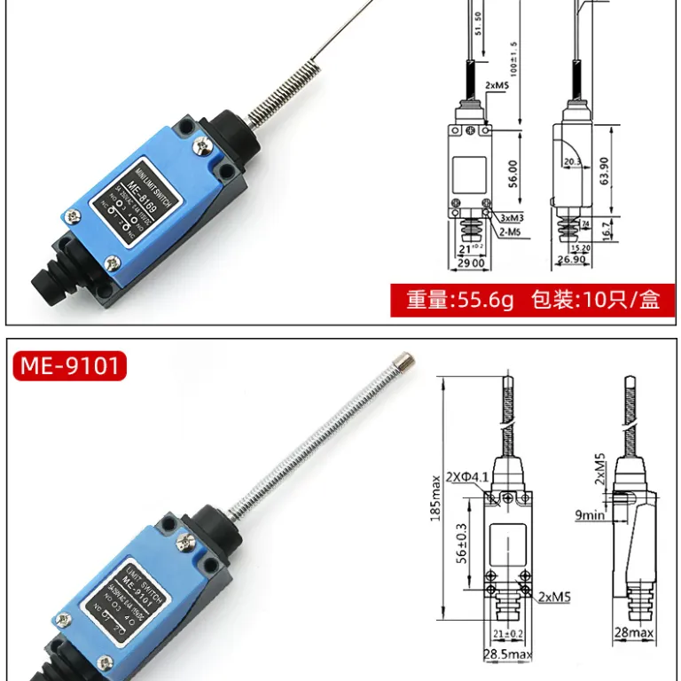 ME-8108 کلید محدودکننده خودبازگشت میکروسوئیچ تماسی محدودکننده TZ-8101 کلید مسیر