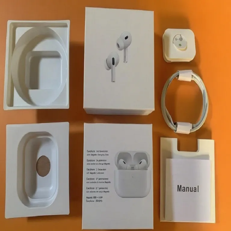 جعبه بسته‌بندی هدفون اپل Airpods pro2 نسل 234567 بلوتوثی هواچیانگ‌بی میوه