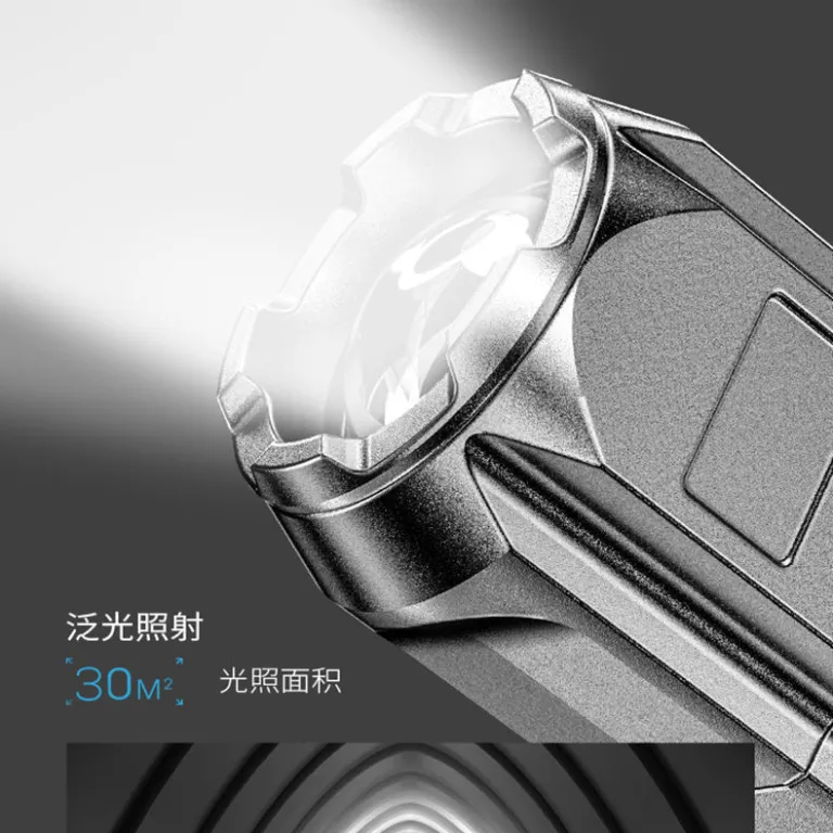 چراغ‌قوه USB با نور قوی، مناسب فضای باز، قابل حمل، بادوام، برد بلند، فوکوس متغیر، LED فوق‌روشن، شارژی، مناسب خانه، مواقع اضطراری و به عنوان پاوربانک