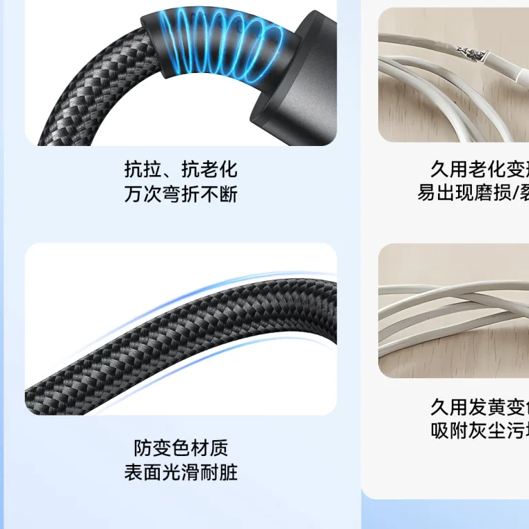 کابل شارژ سریع Anker بافته شده PD100W نایلونی تایپ C برای اندروید A8756-A8757-A8758
