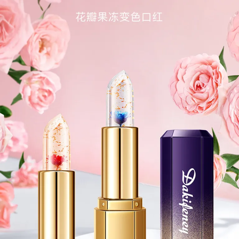 رژ لب تغییر رنگ ژله‌ای گلبرگ دیجیفولون مرطوب‌کننده ترمیم‌کننده لب‌های ترک‌خورده بدون رنگ پریدگی و بدون انتقال