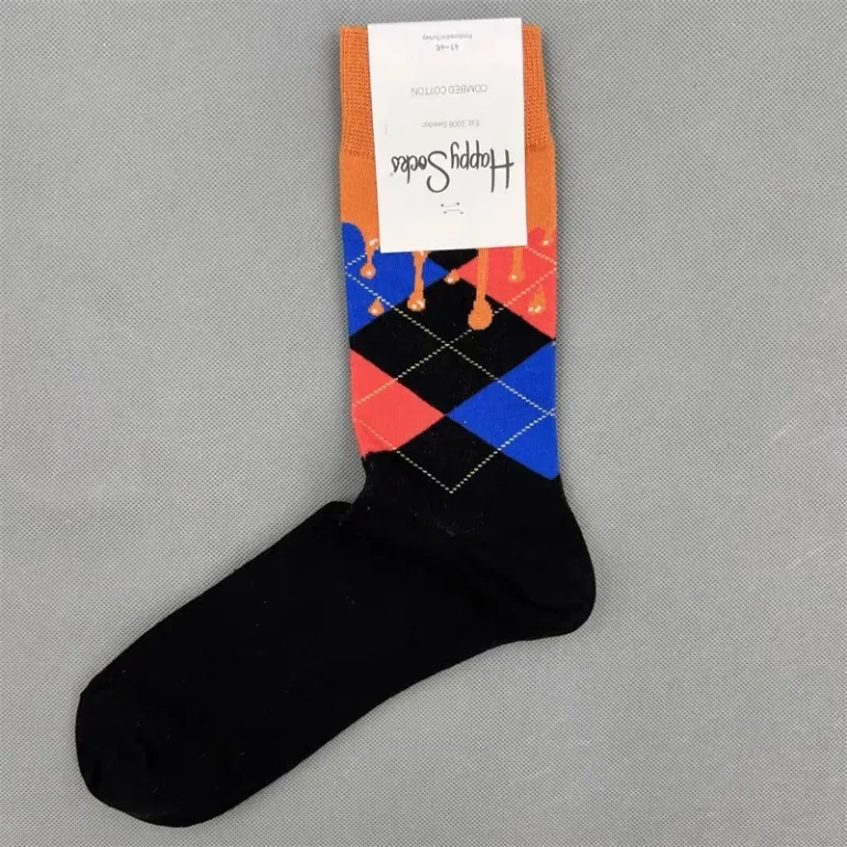 جوراب رنگی HappySocks مردانه طرح کارتونی فانتزی اینستاگرامی ساق‌متوسط بیرونی خیابانی
