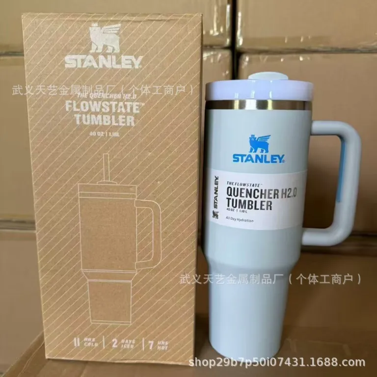 ماگ خودرو استنلی 40oz استیل ضدزنگ عایق حرارتی با ظرفیت بالا، قابل حمل، مناسب خودرو