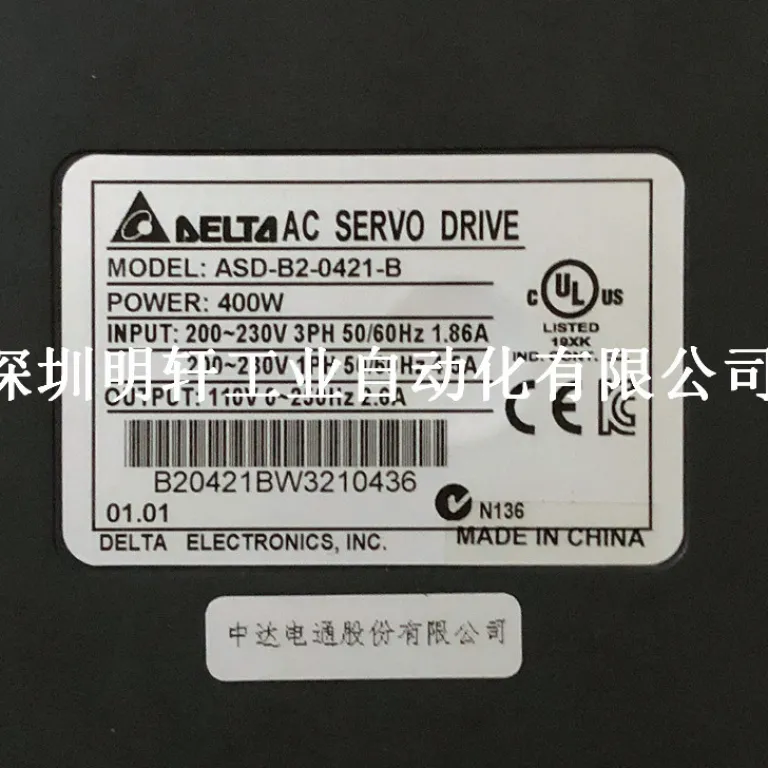 ASD-B2-0421-F تعمیر سروو دلتا ASD-B2-0421-U 400W تقویت‌کننده سروو دلتا