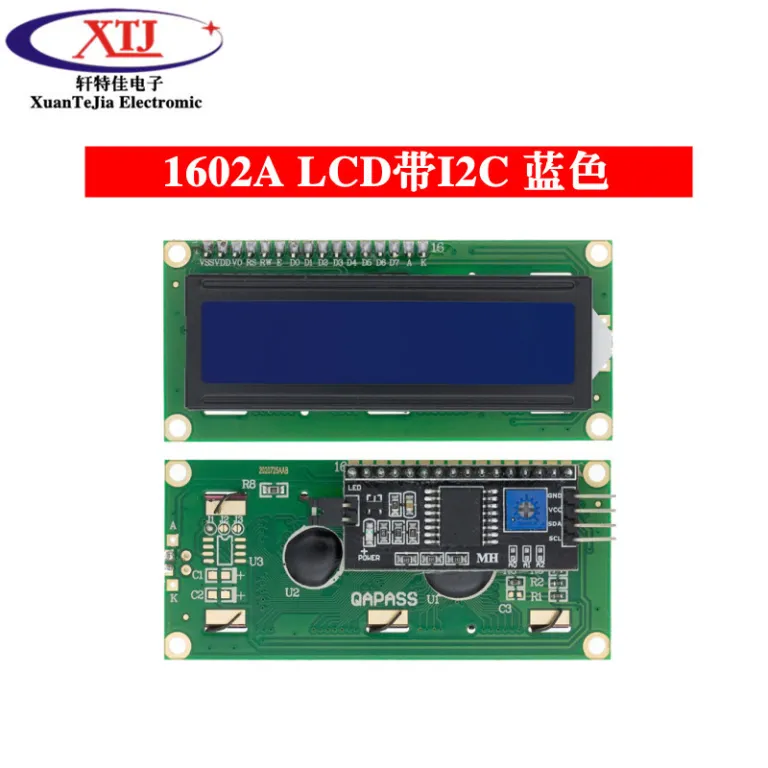 صفحه آبی/زرد-سبز 1602A/1604A/2004A/12864B صفحه LCD 5V با نور پس‌زمینه IIC