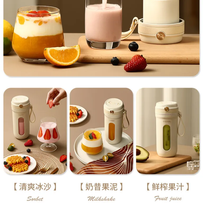 آبمیوه‌گیری کوچک خانگی کراس‌بوردر، دستگاه آبمیوه‌گیری میوه‌ای قابل حمل، آبمیوه‌گیری چندکاره مینی برقی برای میوه و سبزیجات