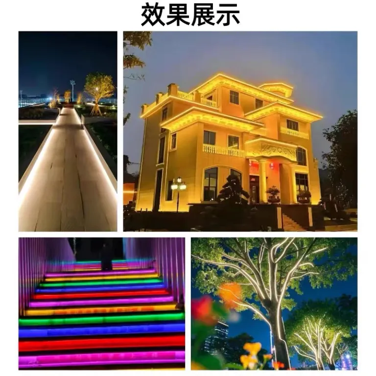 نوار LED فشار قوی 220V ضدآب بیرونی برای تونل و پل، نوار مهندسی روشن و ضدآب انعطاف‌پذیر