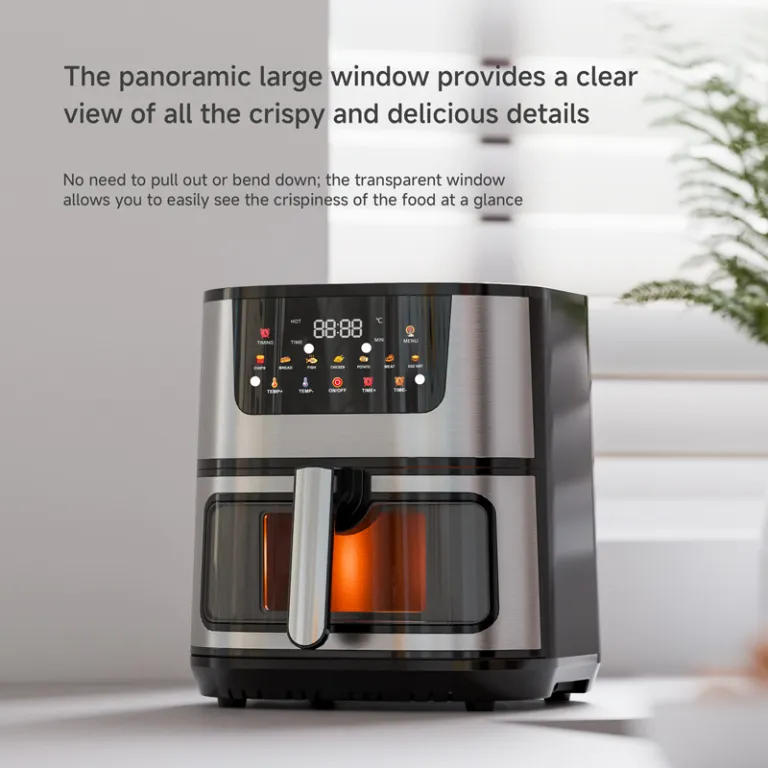 سرخ‌کن بدون روغن Airfryer 15L با ظرفیت بالا، چندکاره خانگی از جنس استیل ضدزنگ، مجهز به پنجره دید و المنت حرارتی بالا و پایین