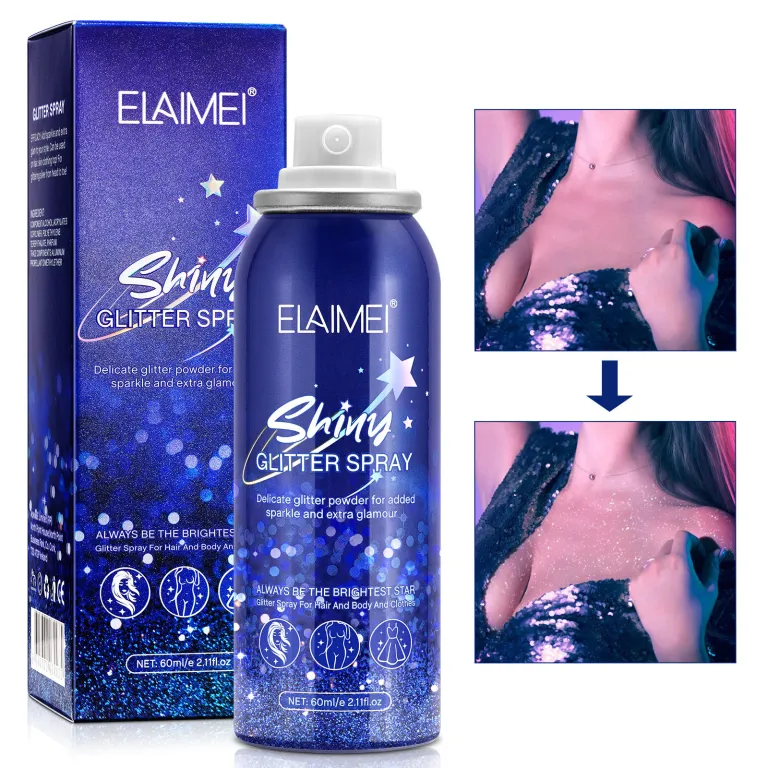اسپری براق ELAIMEI 60ml برای مهمانی و درخشش سراسری بدن