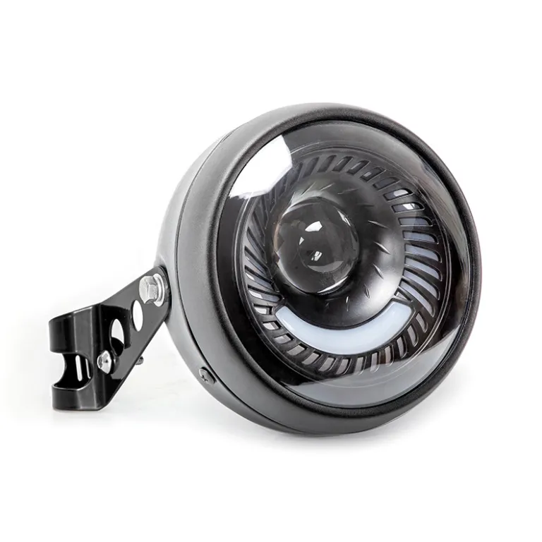 چراغ جلو موتورسیکلت طرح رترو با الگوی مارپیچ و پایه نگهدارنده مخصوص صادرات 6.5LED