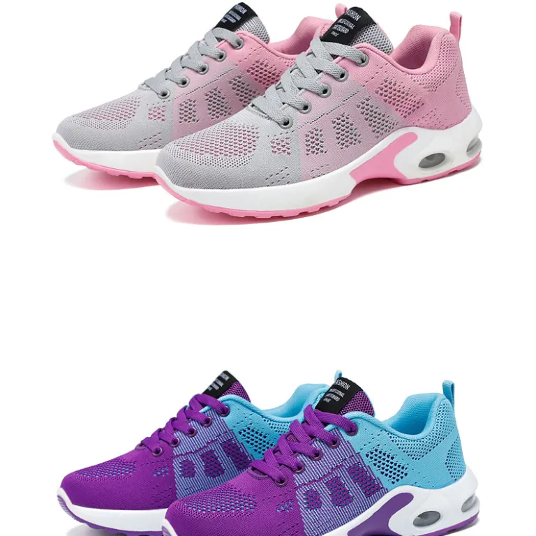 کفش ورزشی زنانه بهاره کراسبوردر سایز بزرگ زیره نرم کفش دویدن کفش هوا shoes کفش توری راحتی