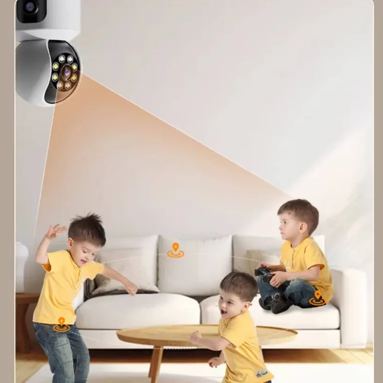 دوربین وای‌فای خانگی شیائومی مناسب روتر شیائومی با دید 360 درجه بدون نقطه کور، کیفیت HD و هوش مصنوعی برای نظارت از راه دور با موبایل