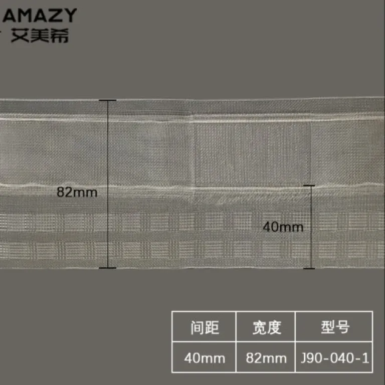 نوار پرده مارپیچ کارخانه صادراتی، نوار آستر شفاف نایلونی 10cm، توری ماهیگیری متراکم، نوار قلاب‌دار برای رد کردن قلاب و نخ