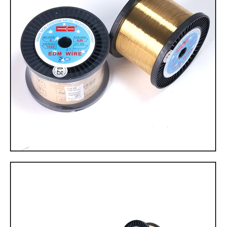 سیم برنجی مس یینان سیم برش آرام مخصوص EDM سیم الکترود برنجی برش 0.2mm سیم برنجی