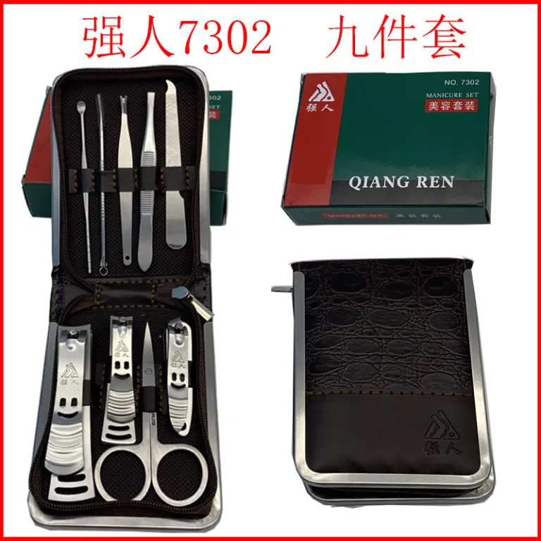 ناخنگیر اصل Qiangren از استیل ضدزنگ، سایز بزرگ تخت، ابزار مانیکور خانگی، مناسب عمدهفروشی