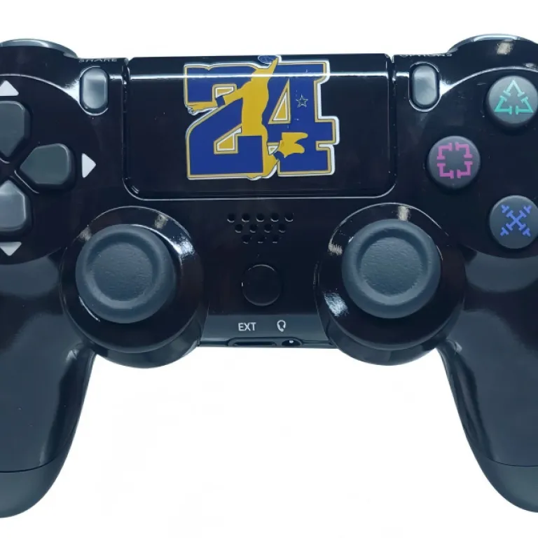 دسته بازی بی‌سیم بلوتوثی ps4 با دو موتور لرزشی، ژیروسکوپ شش‌محوره و لرزش کامل ps4