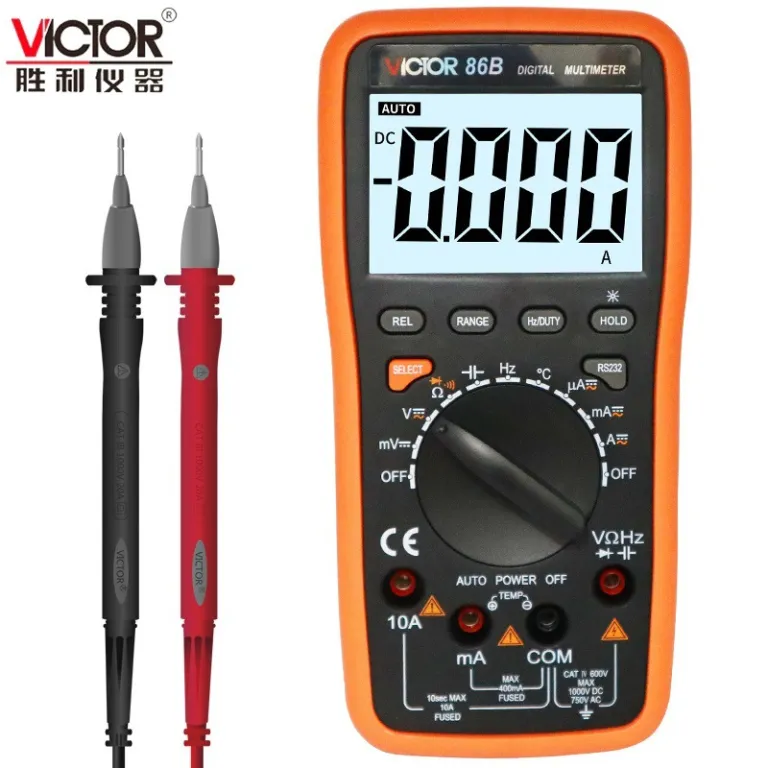 مولتی‌متر دیجیتال با دقت بالا VICTOR VC86B/C/D/E با نور پس‌زمینه و پورت USB حرفه‌ای