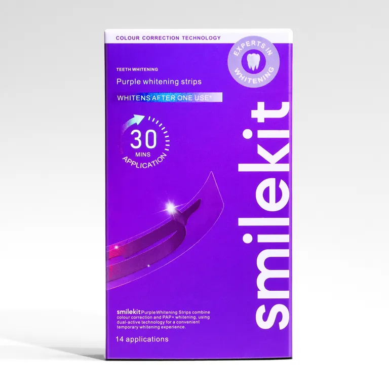 جدید کراسبوردر V34 نوار سفیدکننده دندان بنفش WhiteningStrips سفیدکننده دندان روشنکننده و ضد زردی