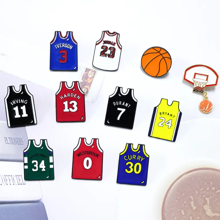 حراج سنجاق سینه پیراهن بسکتبال و والیبال نشان NBA گل سینه لباس سنجاق کیف